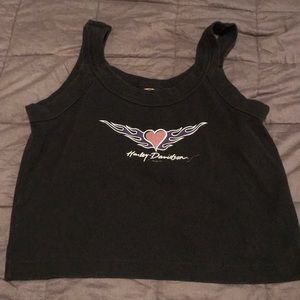 Vintage Harley Davidson crop top